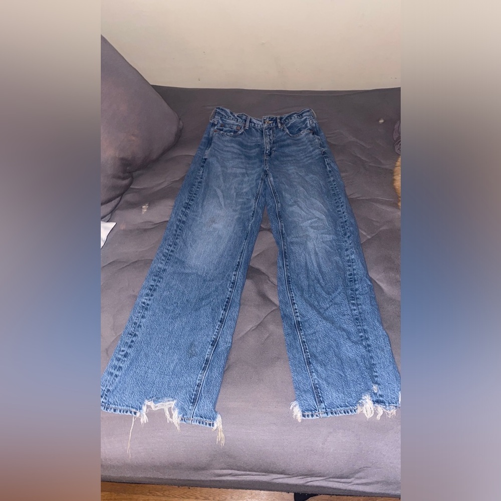 Size 4 regular dark blue flare jeans from American Eagle